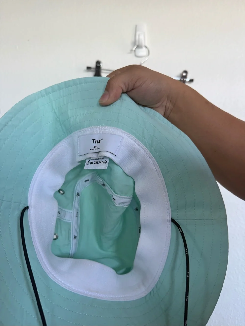 TNA Mint Green Bucket Hat with Chin Cord